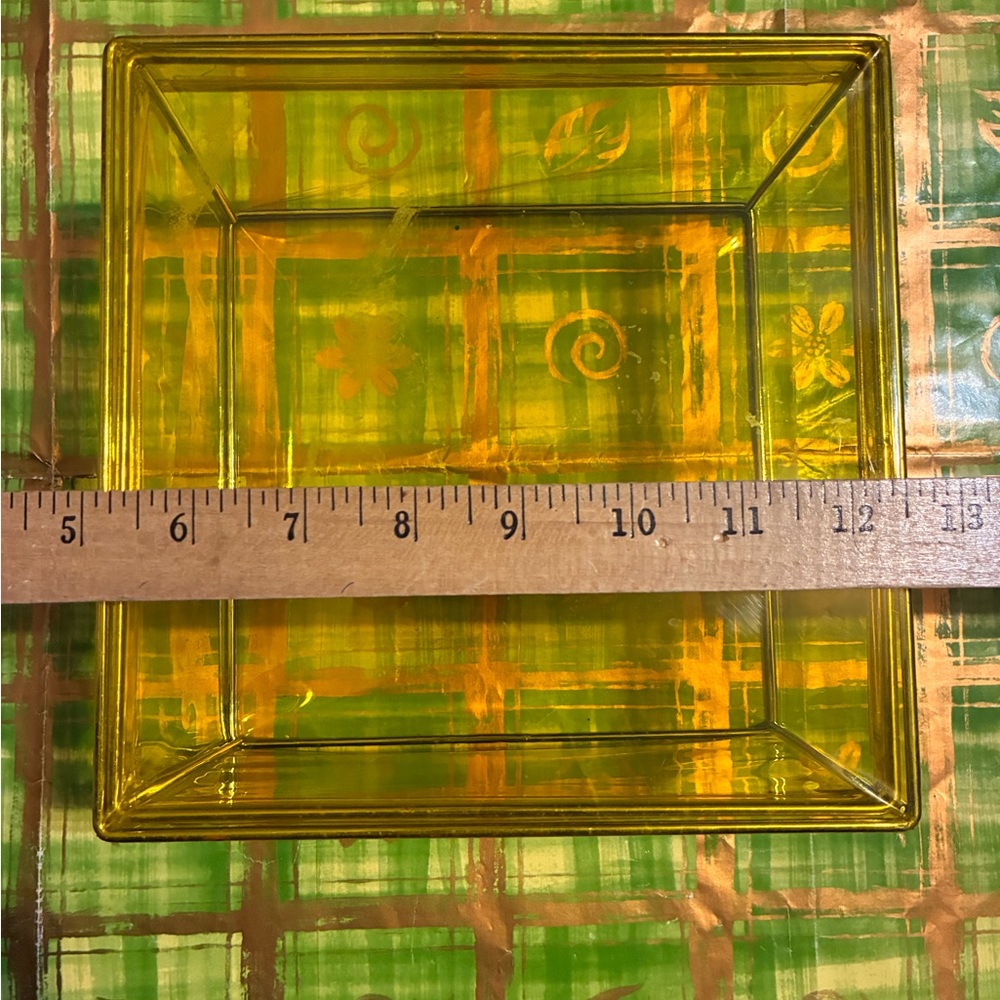 Yellow Square storage box 7.5 by 7.5 inches